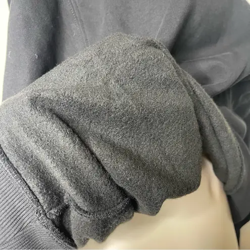 Lunya Cozy Fleece Crew Black Oversized Sweatshirt sz XS S