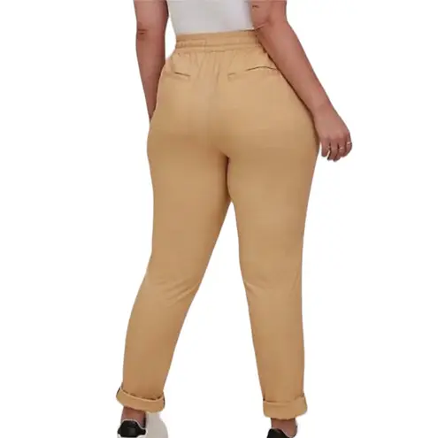 Torrid  Straight Stretch Poplin Mid Rise Tie Front Pant