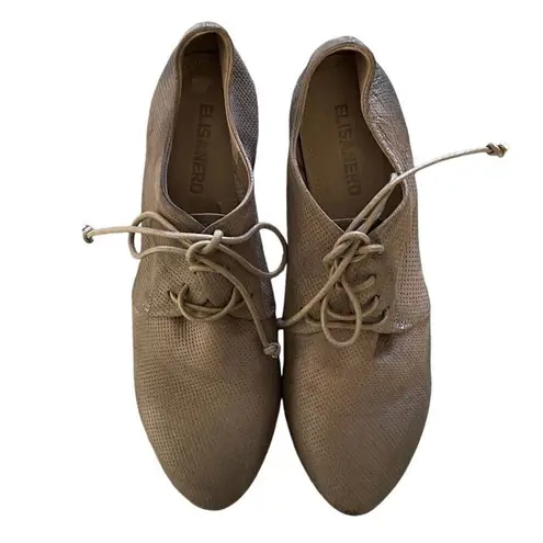 Elisa Nero Womens Lace Up Low Top Heeled Boots Brown Size 38 NWOT