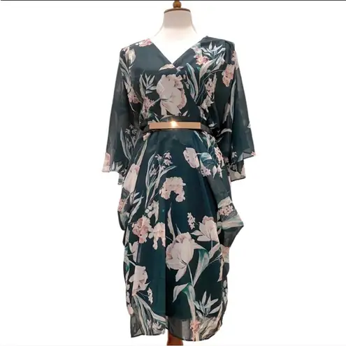 City Chic Green Cocktail Dress 20 Plus Size Semi Formal Dress Holiday Party Boho