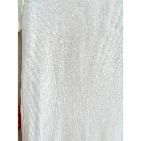 English Factory NWOT Short Sleeve Ruffle Lace Up Stripe Mini Dress White Women S