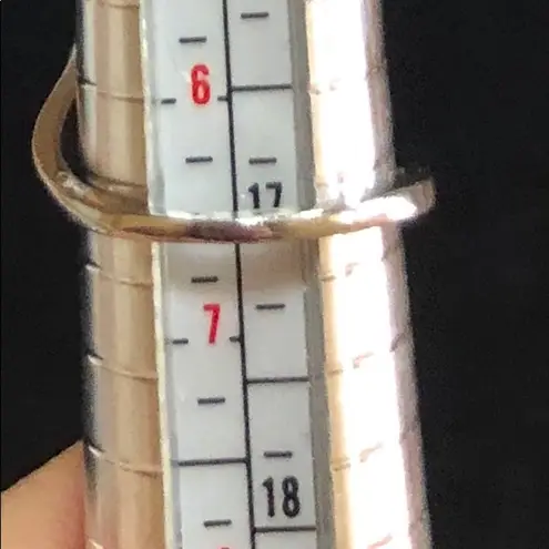 Ruby New Opaque Silver Ring Size 6 1/2