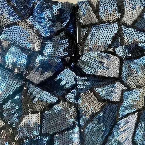 Adriana Iglesias Fairy Sequin Pants Y2K Shiny Flare Sequin Evening Pants Blue Size undefined