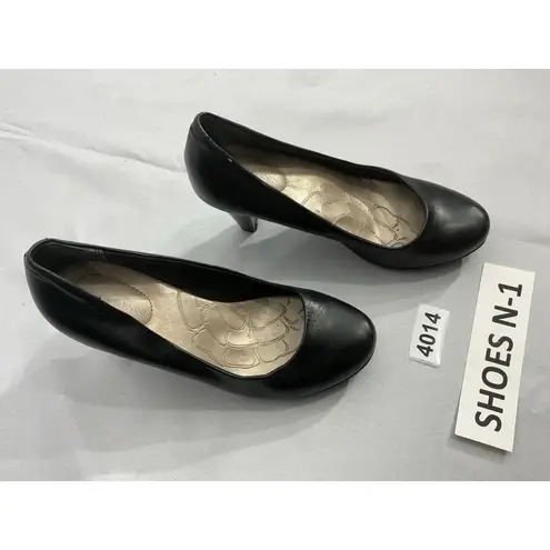 Giani Bernini Womans Pumps 5 M Black Slip On Cone Heel