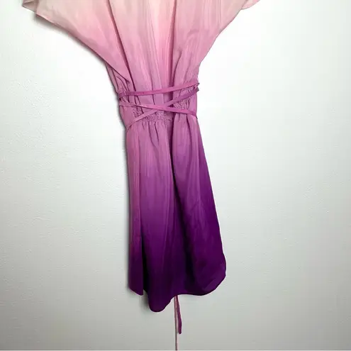 Adam Lippes Silk Ombré Dress with Waist Wrap Tie