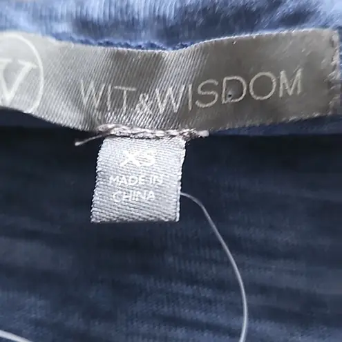 Wit & Wisdom Women's Ruffle Sleeve Slub Knit Tee