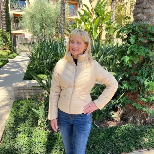 Love Tree Packable Puffer Quilted Jacket Khaki/Beige Zip Closure Lightweight Hi-Neck