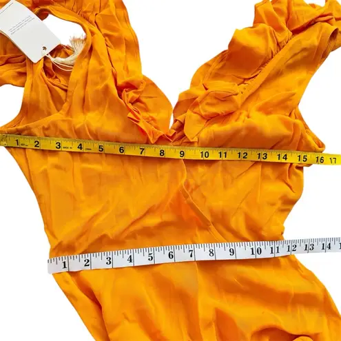 Doen Arleen Orange Maxi Dress NEW Size XS