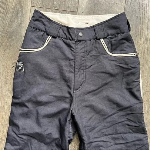 Betty Rides Women’s Ski Pants Snowboard Gear Black Off White Size Medium