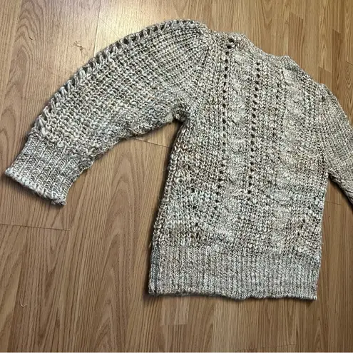 Matilda Jane Good Hart Wool Blend Crochet Open Knit Sweater Women’s Size M Boho