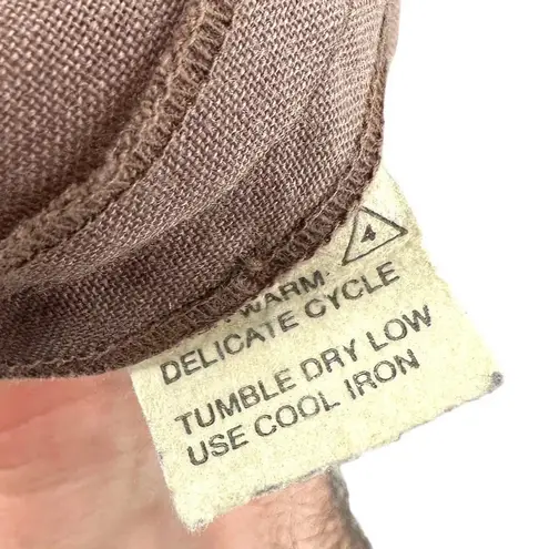 Givenchy for Chesa Vintage 1970s Tan Brown Button Down Collared Top Size US 8