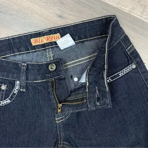 Blu Rein Rhinestone Embellished Low Rise Skinny Jeans Blue Juniors 5 Size undefined