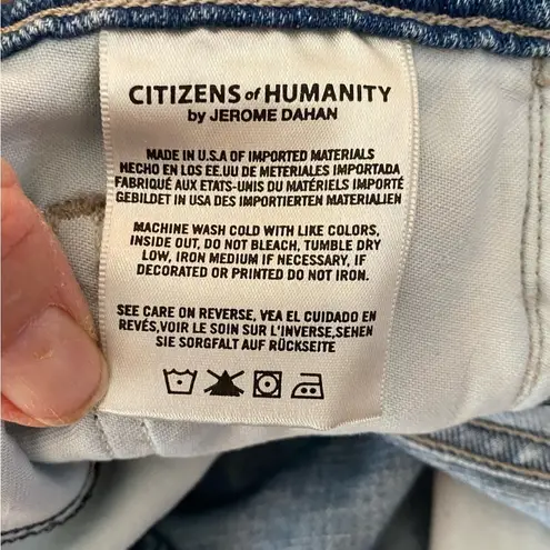 Citizens of Humanity  Blue Distressed Jean Shorts