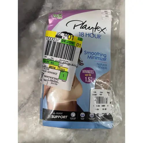 Playtex 18 Hour Women’s Wirefree Smoothing Minimizer Bra 42C Nude Style 4697 Size undefined