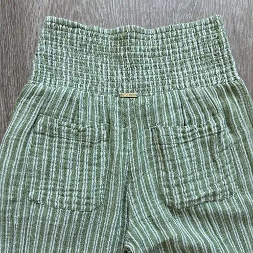 Billabong New Waves 2 Pant Green White Stripe Size Small