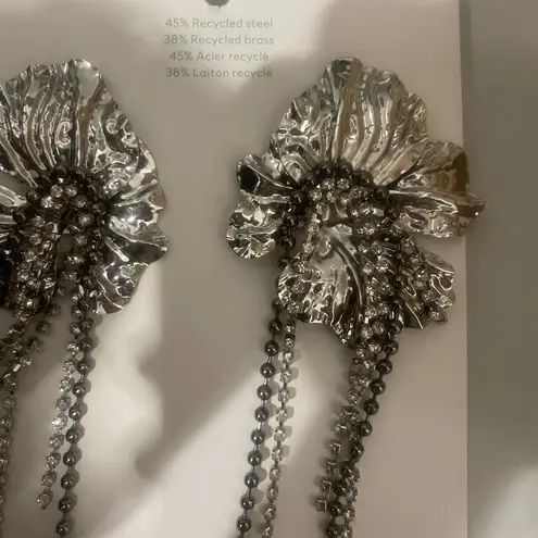 H&M  LONG FLOWER-SHAPED EARRINGS - Image 5
