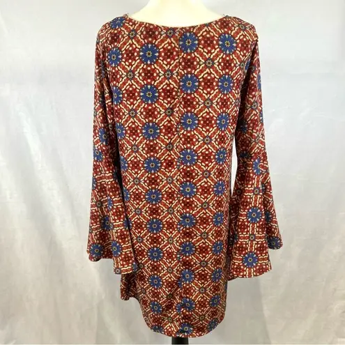 On The Road Anthropologie  long flare sleeve shift tunic dress size medium
