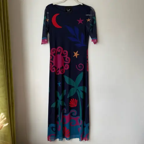 Johnny Was Jade by Astrid Mesh Midi Dress S NWT