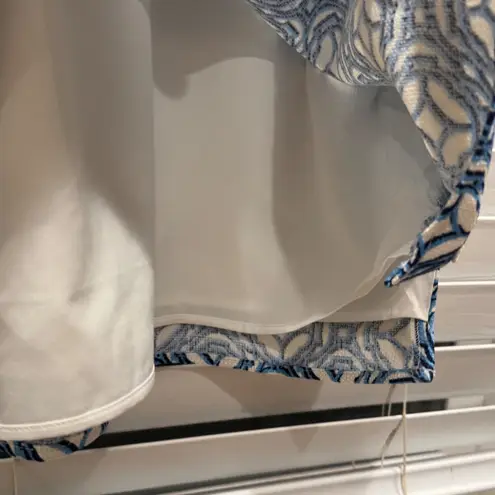 Preston & York NEW Printed Linen Loretta 3/4 sleeve Dress Blue White Size 8