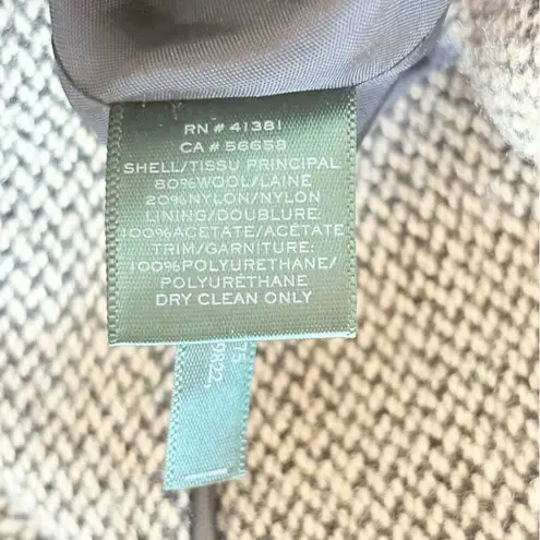 Ralph Lauren Lauren  Skirt Wool Black Cream Side Zip Trumpet Womens 4P Petite