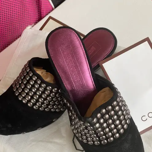 Coach  STUDDED PATCH CLOGS FOR WOMEN