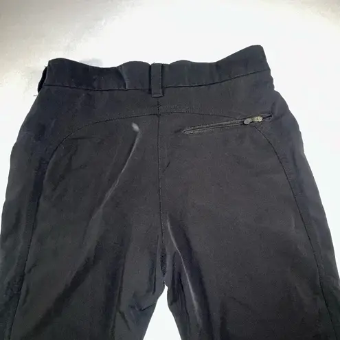 Moonstone Pants Womens Small Black Stretch Straight Leg Zip Ankles Performance