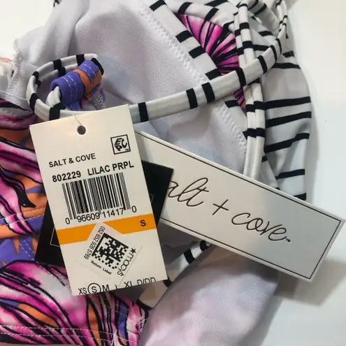 Salt + Cove LILAC Hawaii Printed Bikini Swim Top Orange Size undefined