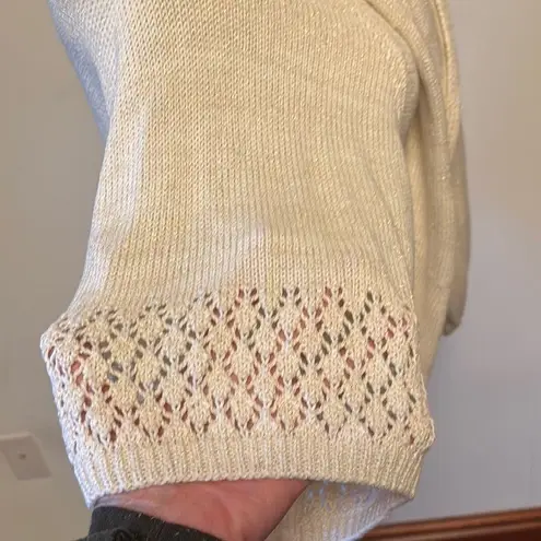 Tahari Cream Knit Shrug with Draped Front