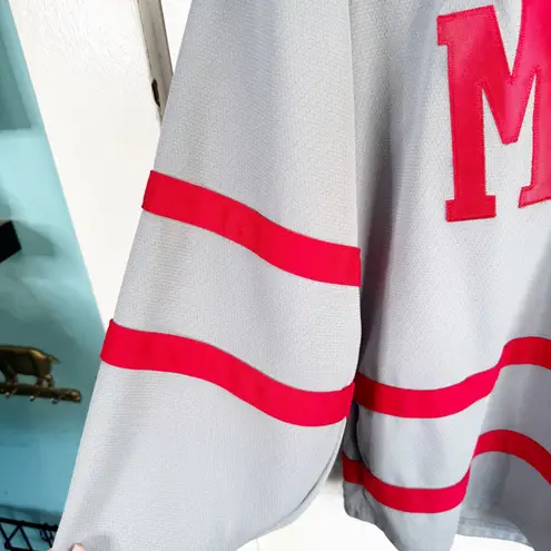 University of Miami Ohio OH Redhawks Hockey Jersey Gray Red NCHC Adult Small S