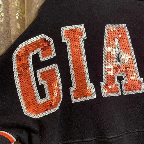 PINK - Victoria's Secret PINK Victoria’s Secret SF Giants MLB sequin bling sweater, size XS oversized