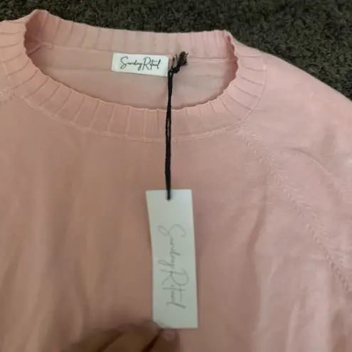 Sundry  Soft Pink Knit Top