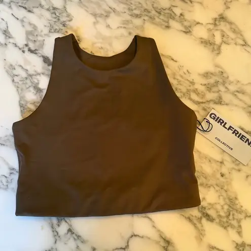 Girlfriend Collective NWT brown dylan tank bra Sz M