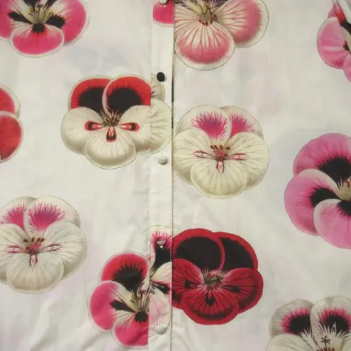 NWT La Double J Choux in Pansy Floral Cotton Mini Shirt Dress XL $760