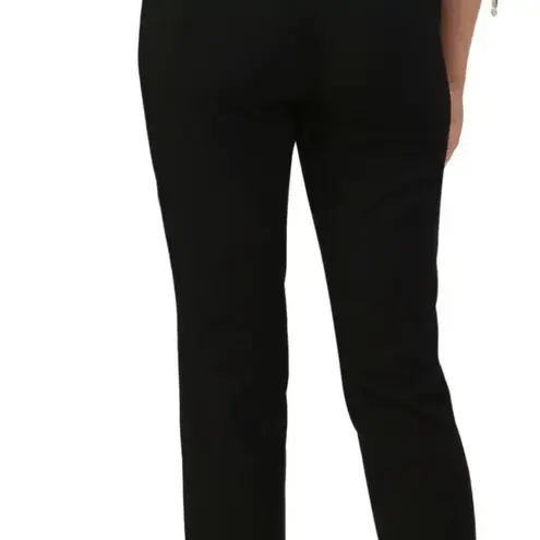 Roz & Ali  black solid millennium tummy panel pull on ankle pants . Like new
