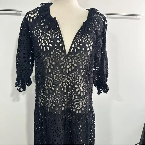 NWT DX Collection Size S Black Eyelet Lace Pullover Nero Maxi Dress Elegant Chic