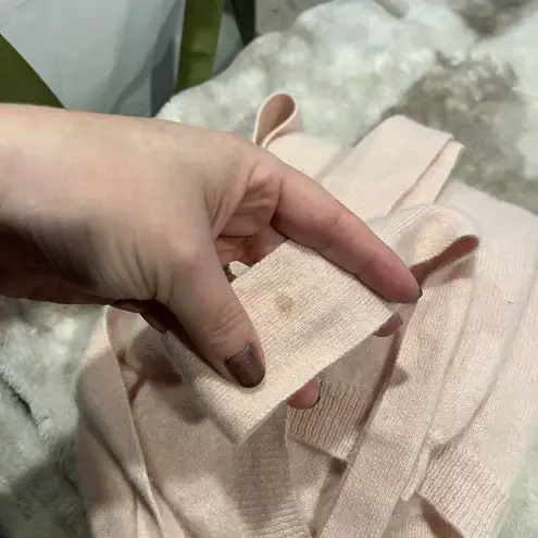 CRUSH. Cashmere Ribbed Knit Wrap Sweater Light Pink Size 2 Light Weight See Pics