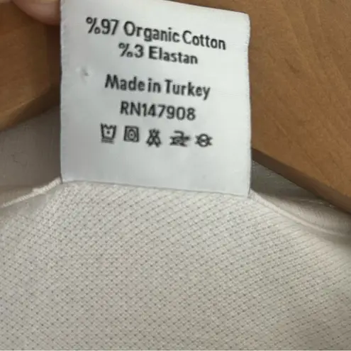 Outdoor Voices  Sport Polo Cropped White Sz Medium