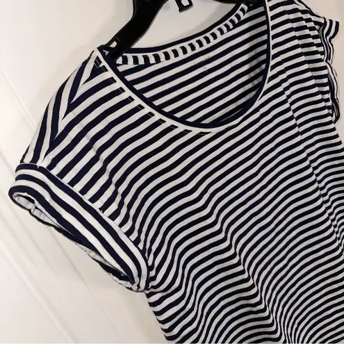 Garnet Hill Weekender Cropped Boxy Striped Short Sleeve T Shirt XS