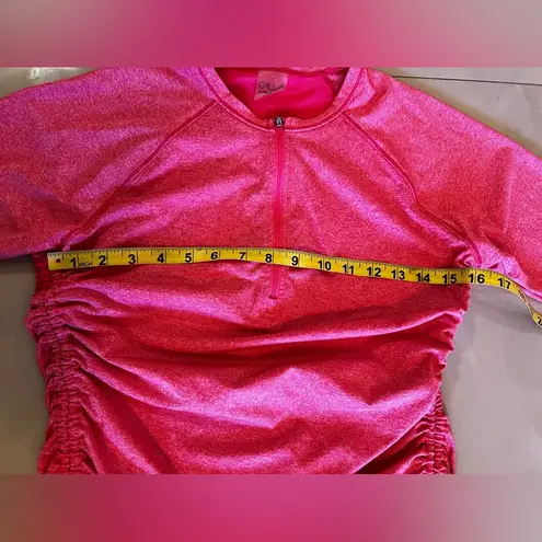 Calia Women’s S long Sleeve Pink 1/2 Zip Polo Pullover Jacket w Thumbholes M Size M