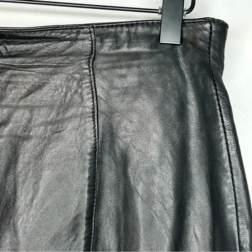 Valerie Stevens Black New Zealand Lambskin Leather Skirt Size 8