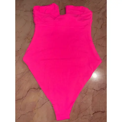 Susana Monaco Wire One Piece in Shocking Pink Small New Womens Bodysuit