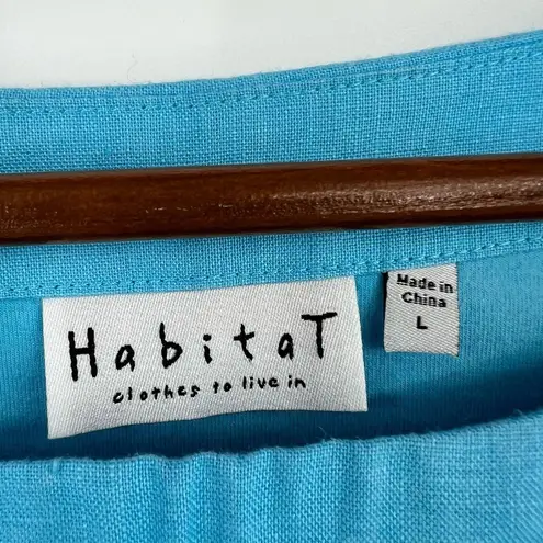 Habitat 100% Linen Dress Women’s Shift Sheath Cottagecore Beach Summer sz large