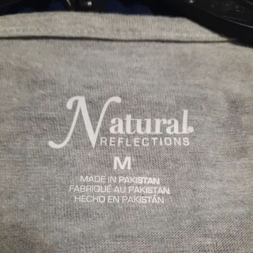 Natural Reflections Long Sleeve Gray Tee Size Medium