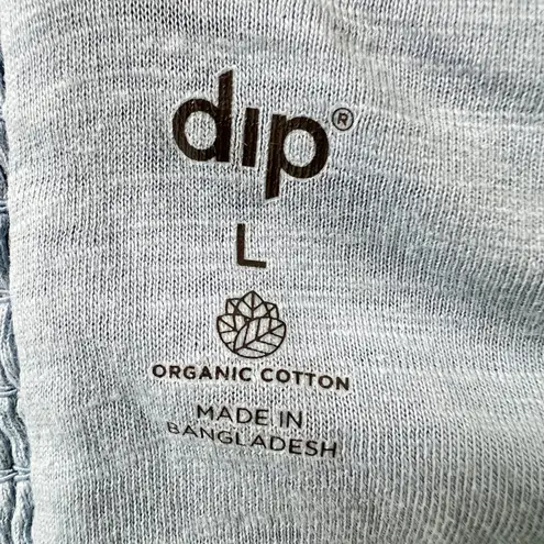 Dip Organic Cotton Maxi Dress Casual Sundress Criss Cross Back Blue Large Blue