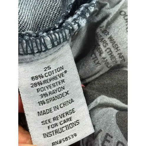 Evereve The Ever Straight High Rise Womens Jeans Size 25 Dark Wash Denim