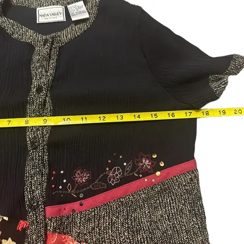 🔥Host Pick🔥 Napa Valley Button Down women’s shirt size P Black