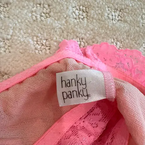 Hanky Panky Pink Lace Bandeau Bralette XS Made in USA
