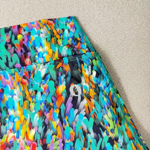 Dona Jo Skort Skirt Small Womens Blue Multi Abstract Tennis Pickleball Shorts