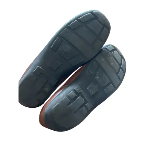 Natural Soul Softspots Leather Loafers Comfort Slip On Casual Brown Shoes size 7.5