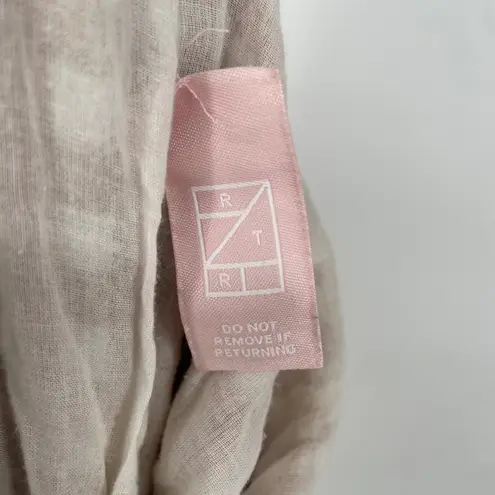 Saylor Gingham Peplum Wide Leg Jumpsuit Rust White Size M